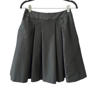 WHBM WHITE HOUSE BLACK MARKET PLEATED SKIRT 2 BACK ZIP PREPPY DK ACADEMIA PARTY